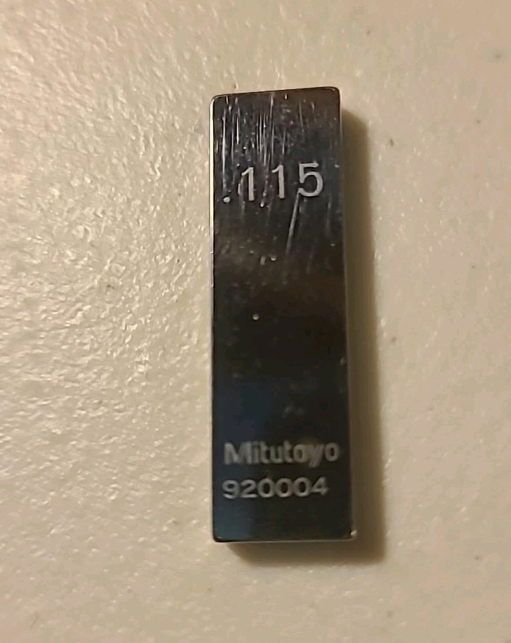 .115" Mitutoyo Rectangular Inspection Gage Block Used