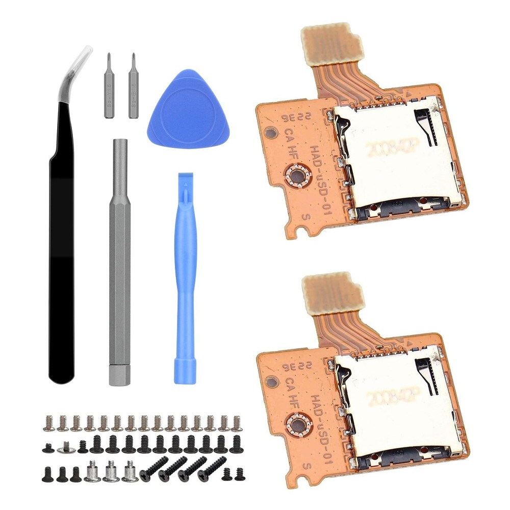 2pcs Micro SD Card Slot Socket Reader Replacement for Nintendo Switch HAC-SD-01