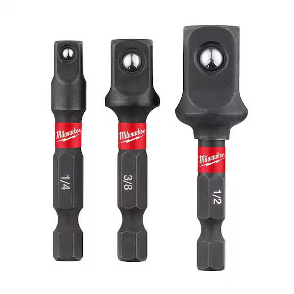 Shockwave Impact Duty 1/4 In. Hex Shank Socket Adapter Set (3-Piece)