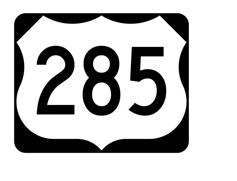US Route 285 Sticker Decal