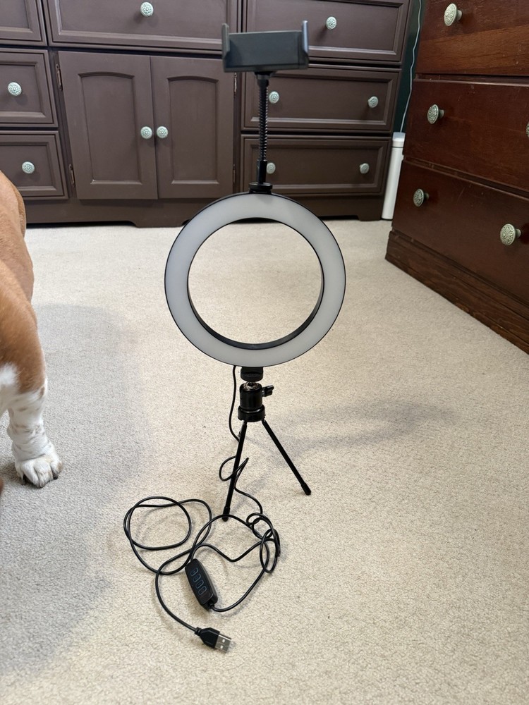 LED Ring Light Studio Lighting Kit Tripod Phone Holder Remote USB Kit