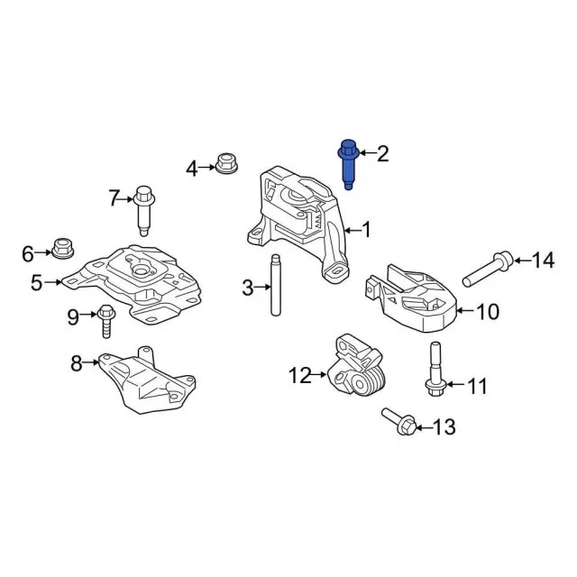 Genuine Ford Engine Torque Strut Mount Bolt W500044-S442