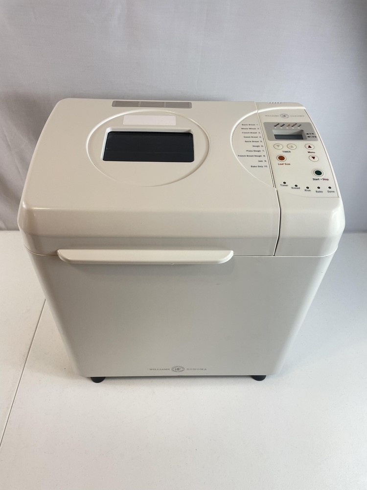 Williams Sonoma Bread Machine WS0797 2lb 1.5lb Programmable Maker White With Pan