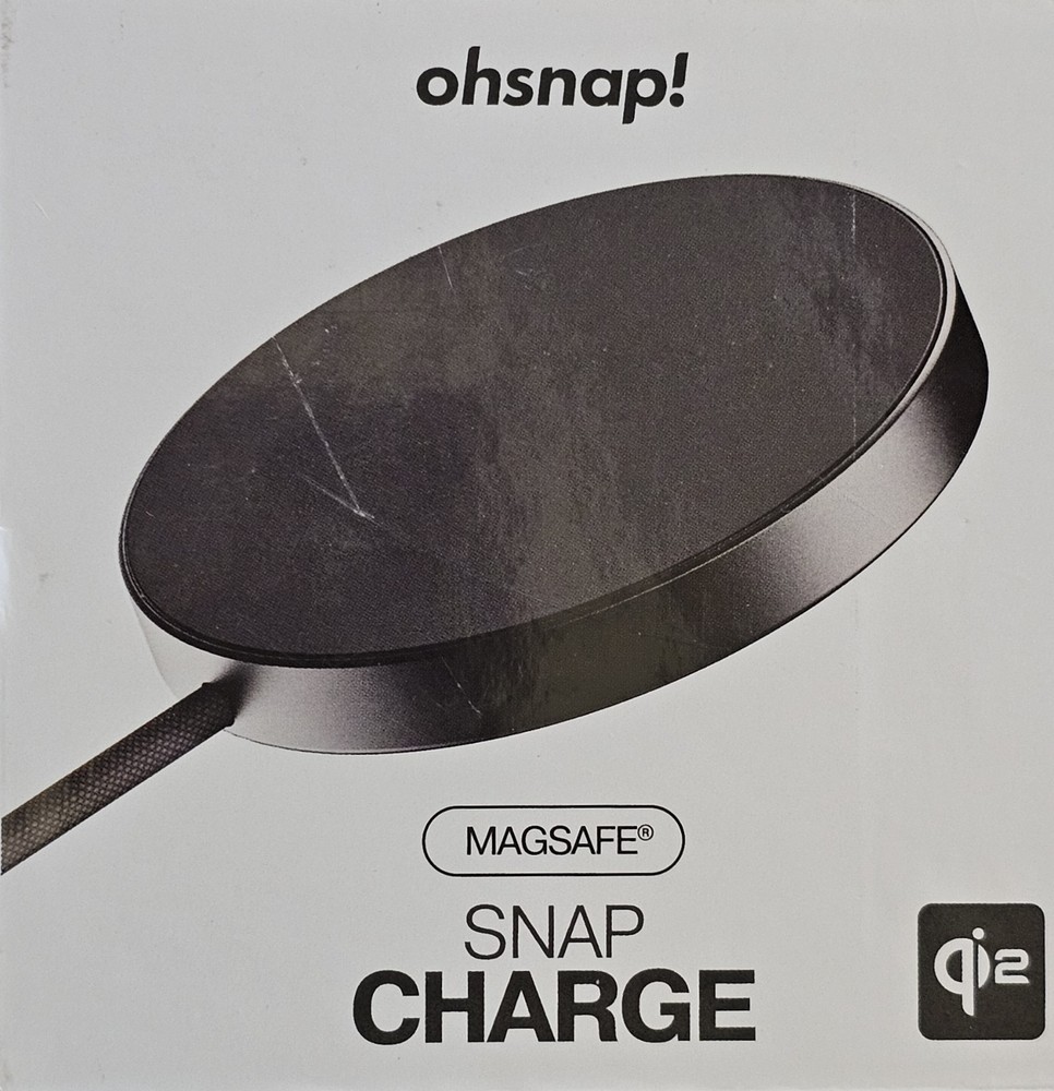 OhSnap Qi2 Wireless Magsafe Snap Charge Black