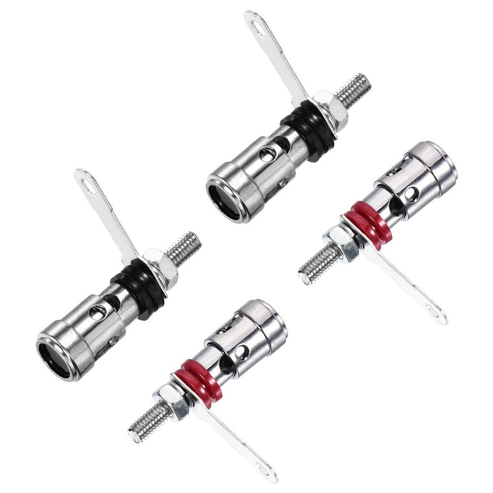 Uxcell 4Pcs Amplifier Terminal Connector Binding Post Push Quick Type