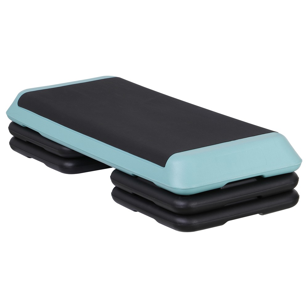 43" Training Exercise Aerobic Stepper Step Platform Workout w/Risers 4"- 6"- 8"