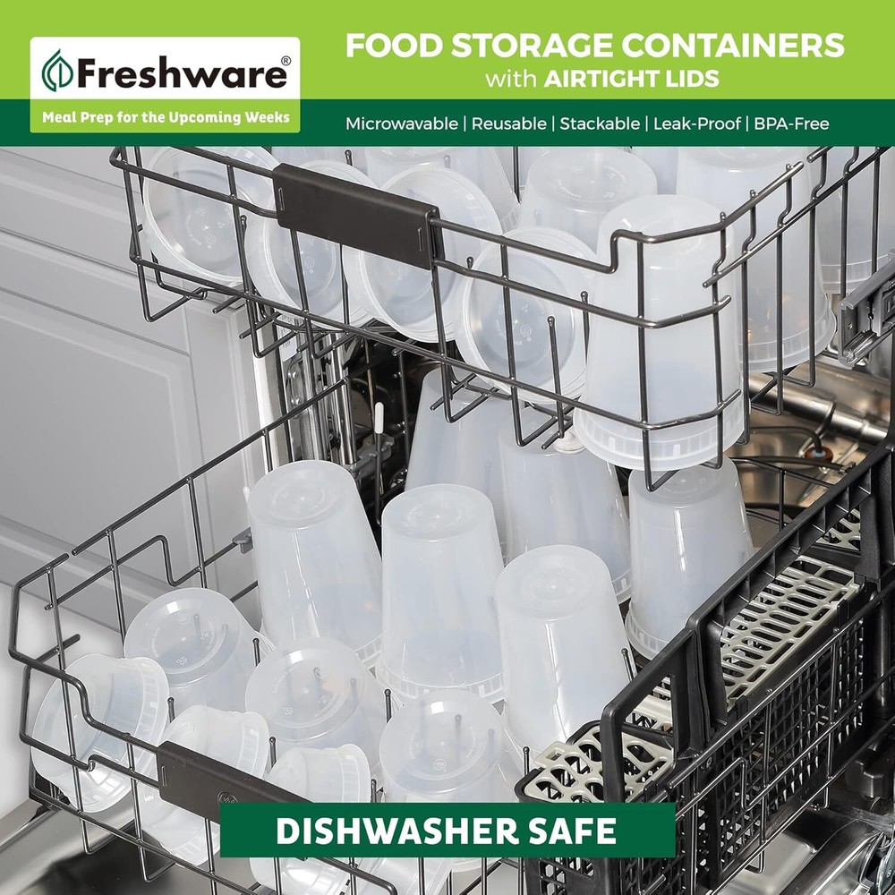 Liquid, Soup, Meal Prep Containers | BPA Free | Stackable | Leak Proof