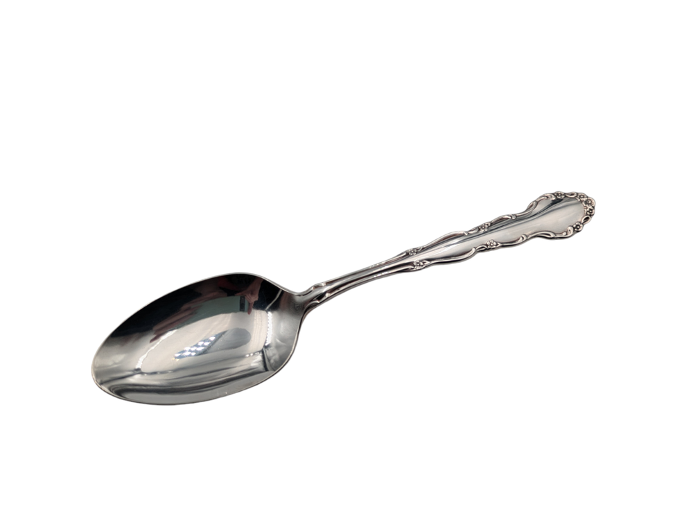 Serving Spoon ~ Flirtation by 1881 Rogers / Oneida Silverplate Flatware 8 1/4"