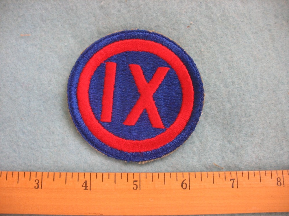 Original unused WWII US Army IX / 9th Corps shoulder patch