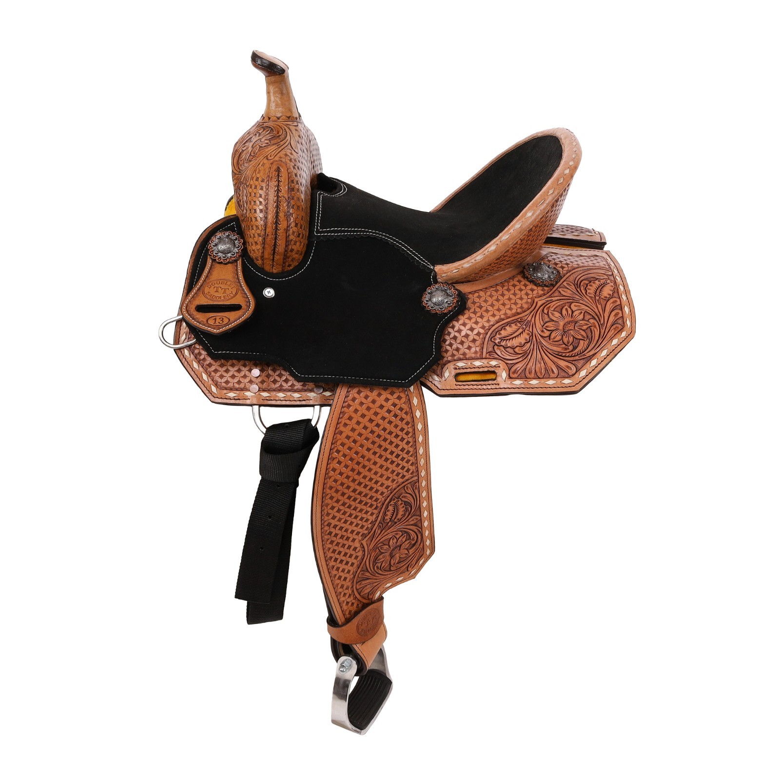 Cheyenne Spinal Relief Youth Barrel Style Saddle Tooling FQHB 12" 13" NEW