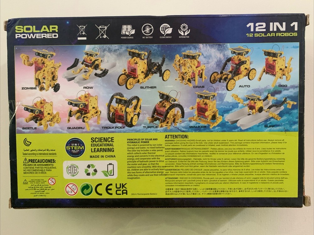 STEM Solar Powered 12 In 1 Robot Kit No.567A