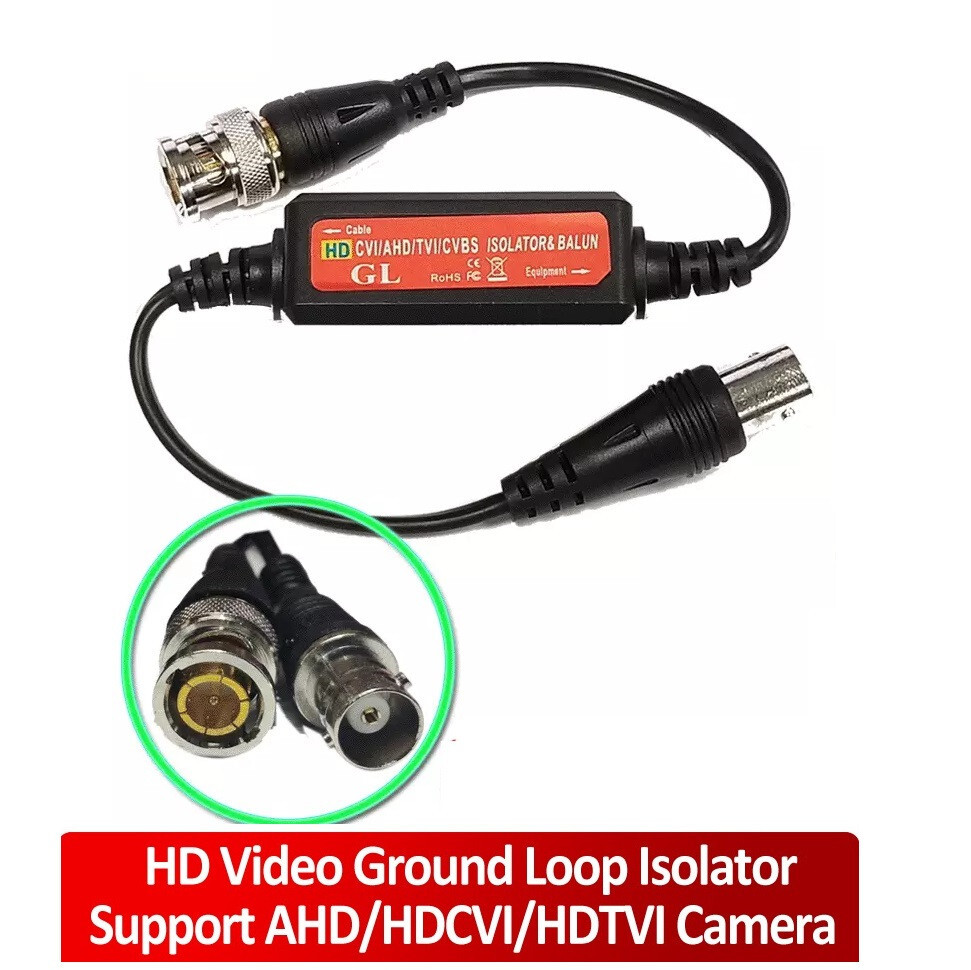 Qty2pcs, BNC Video Ground loop Isolator Noise Filter
