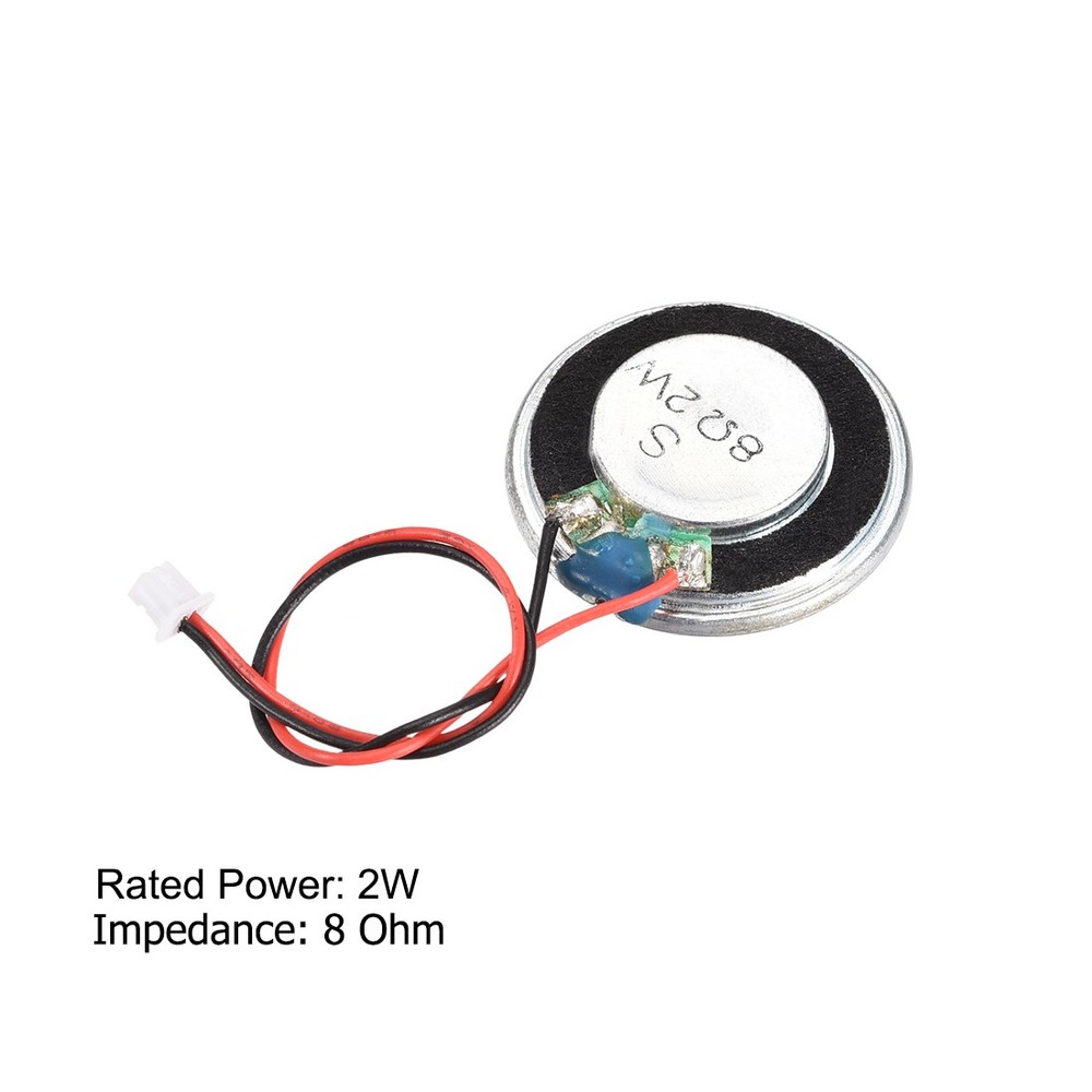 2W 8 Ohm Micro Internal Speaker Magnet Loudspeaker 28mm Dia w Pin Wire