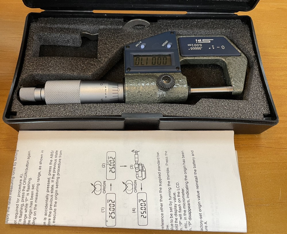 SPI Digital Micrometer In Case 10-871-2 measuring device