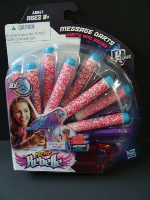 New NERF Rebelle Message Darts Refill 8 Pack Decoder Pen Secrets & Spies Hasbro