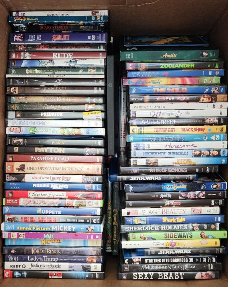 185 Popular Movie Empty DVD Cases