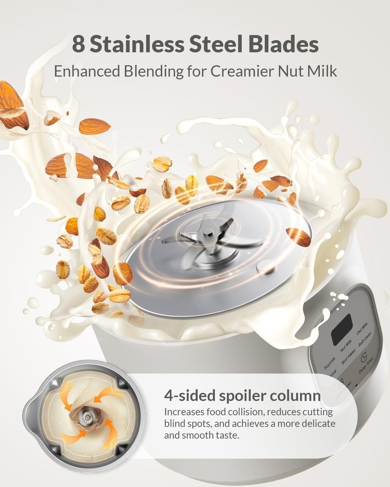 Nut Milk Maker Machine, 6-in-1 Functionality