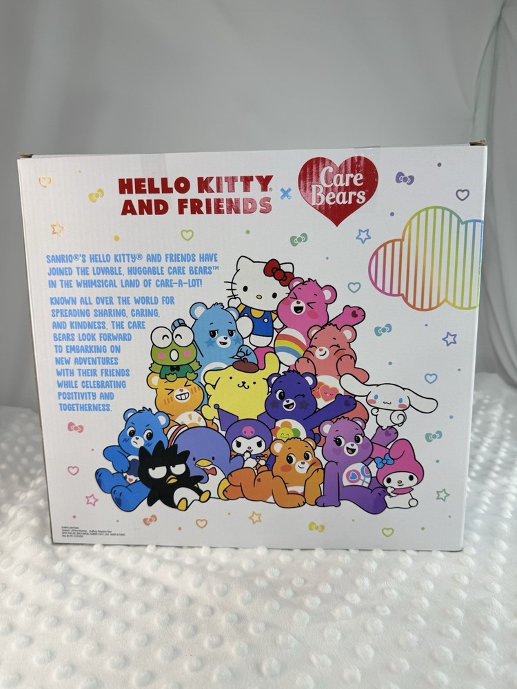Care Bears Hello Kitty and Cheer Bear 10" Plush Set