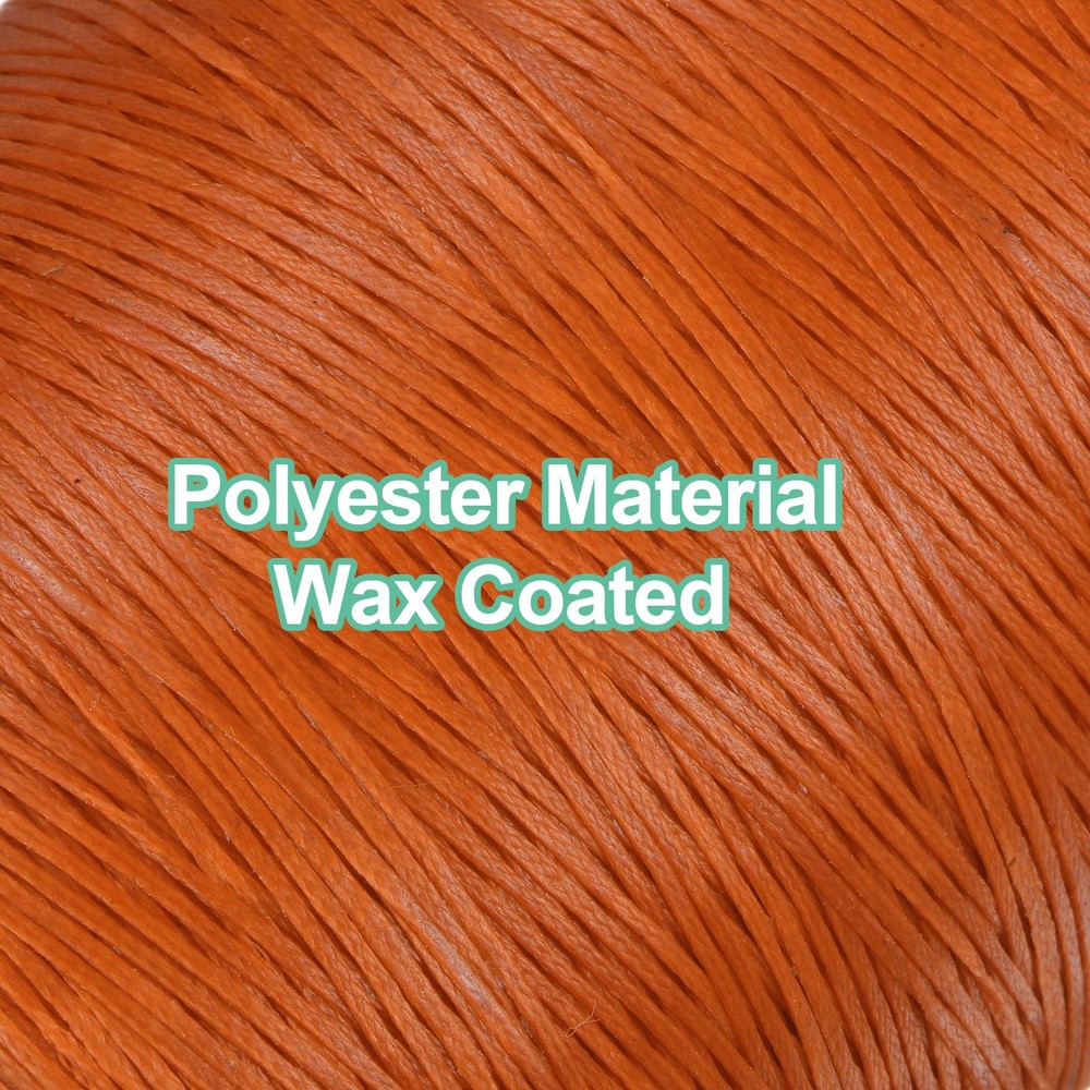 150D Waxed Thread 1061 Yards Polyester Leather Sewing Waxed String Orange