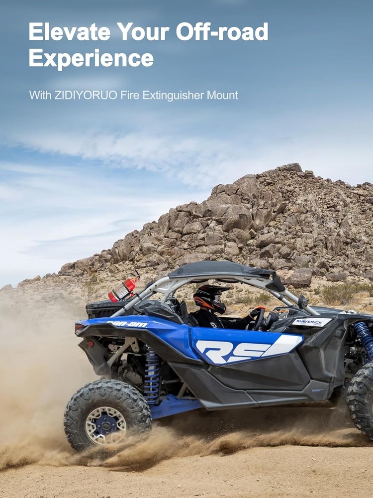 Quick Release UTV Fire Extinguisher Mount Kits, Adjustable Roll Bar Fire