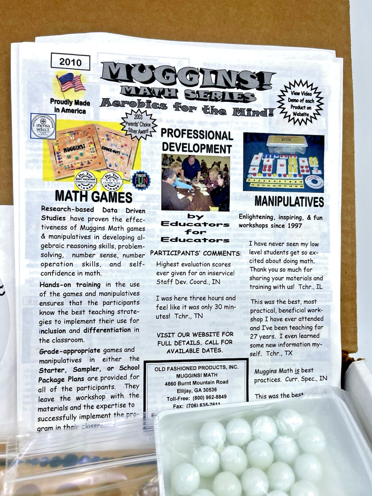 VTG Muggins Oops Algebra Analytical Math Learning Math Games Complete With CD