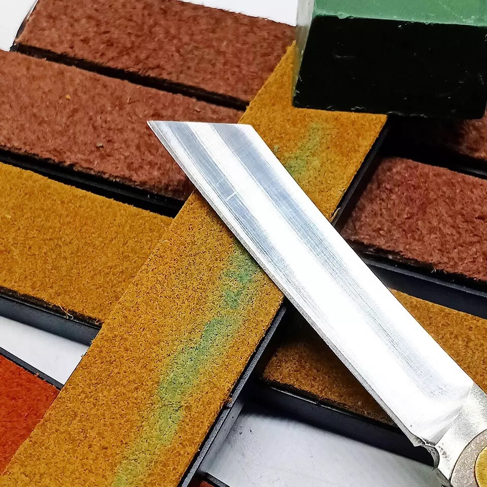 3PC Leather Strop Sharpening Abrasive Polishing Compound Balm Paste Leather Tool