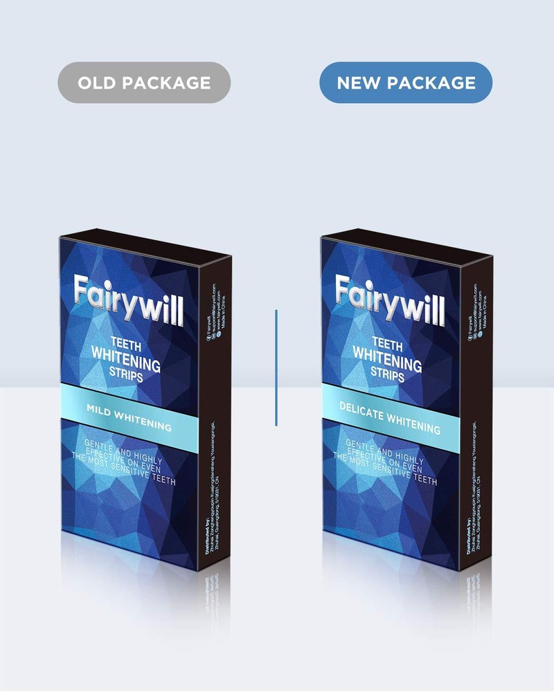 Fairywill 28 Advanced Teeth Whitening Strips Mint Pro Low Sensitivity Ingredient