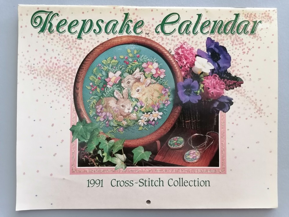 KEEPSAKE CALENDAR Cross Stitch patterns, 12 Designs - CRAFTWAYS, 1991