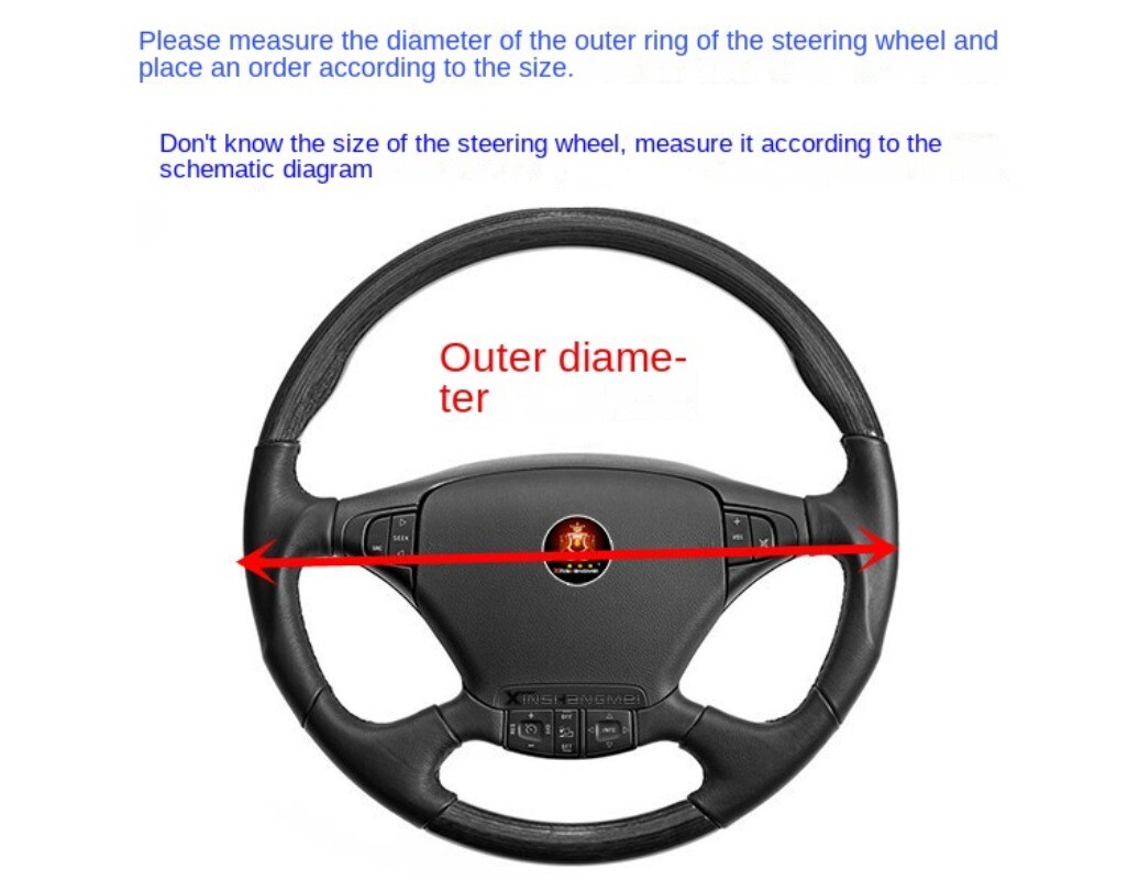 Car Semi Truck Van Steering Wheel Cover Fits 15" 16" 17" 18" 19" Maximum Grip