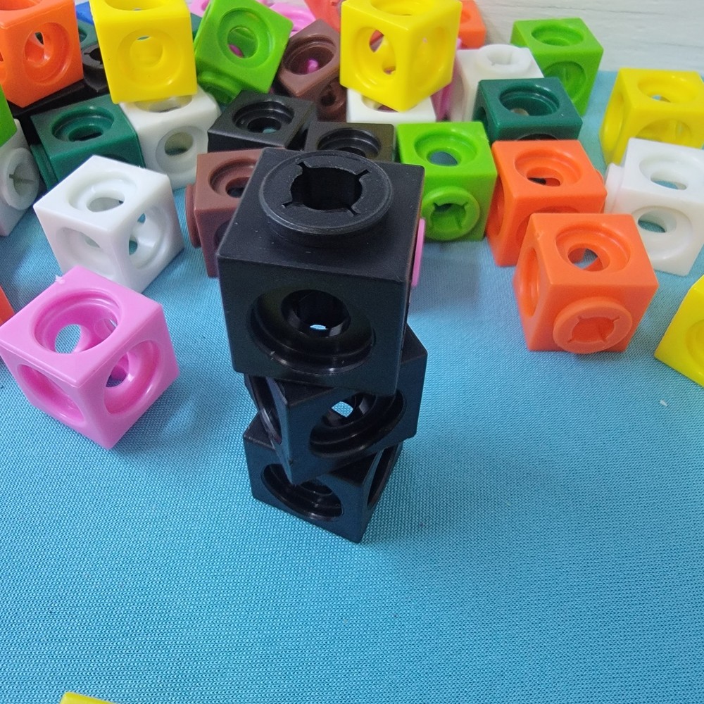 Numberblock Hand2mind Math Link Replacement Cubes 100 Count 10 Per Color