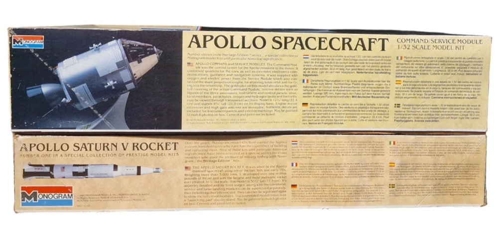 Space : Apollo Saturn V Rocket & Apollo Spacecraft command/service modules kits