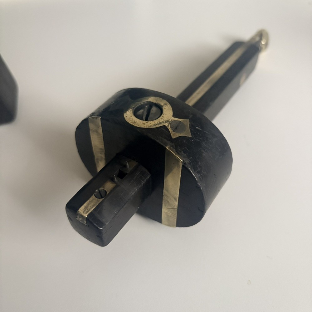 VINTAGE EBONY MORTICE GAUGES