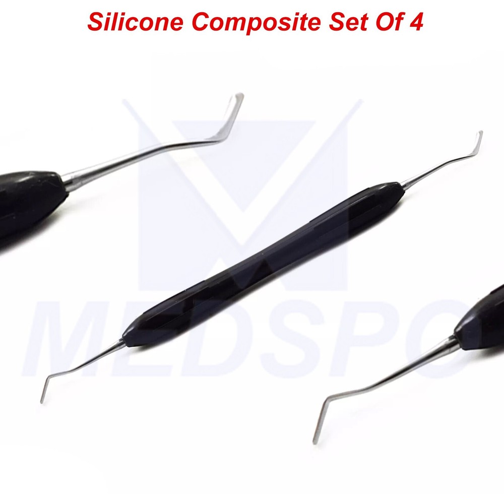 Dental Composite 4PCS Silicon Handle Composite Filling Instruments Restoration