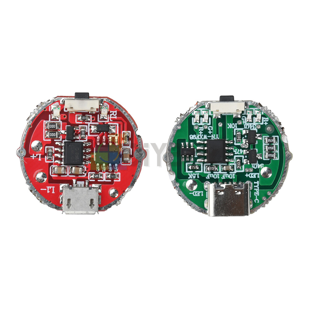 Flashlight Driver Switch Circuit Board 3-Level Type-C/Micro USB for 10W LED Bead