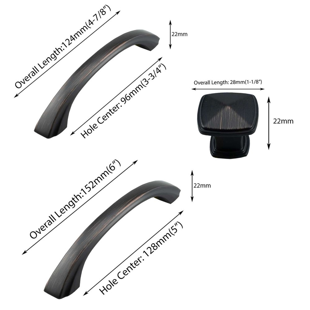 Traditional Kitchen Bathroom Cabinet Handles Pull Knobs Oil Rubbed Bronze Drawer