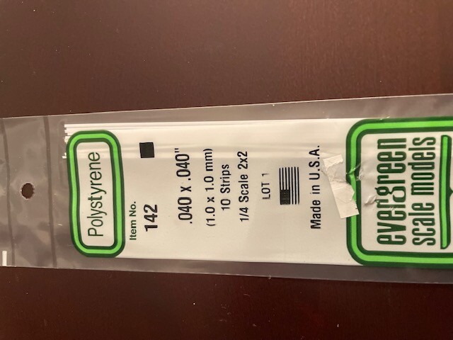 STRIPSTYRENE/ POLYSTYRENE/STYRENE -EVERGREEN SCALE MODELS-VARIOUS SIZES