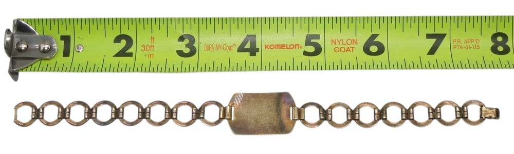 Original WWII Named US ID Bracelet 025 Gold Content CA11
