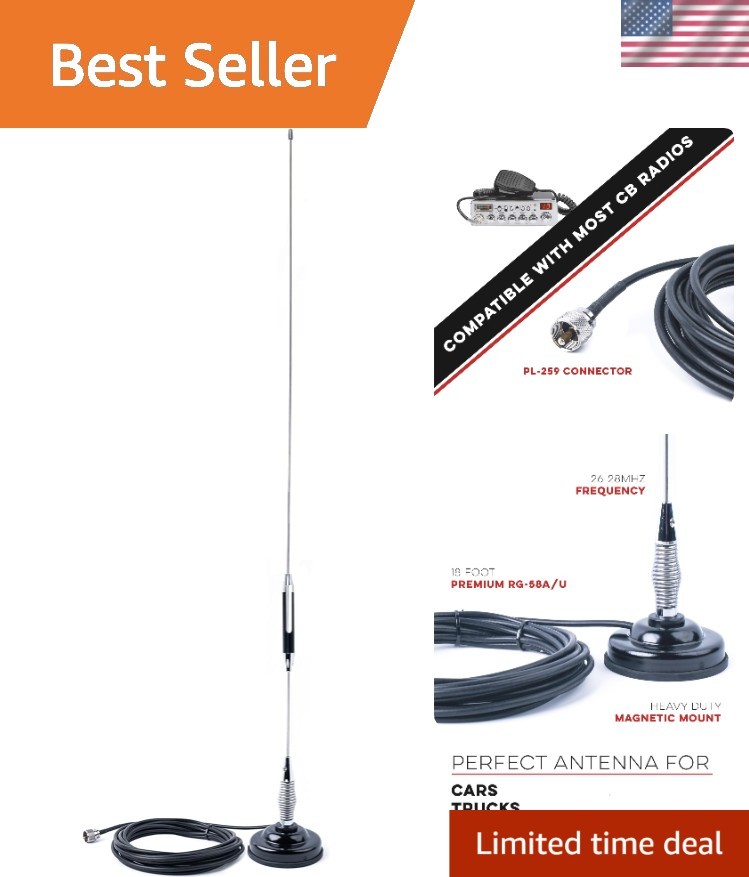Nagoya CB-72 High-Performance 28" CB Antenna - Omni-Directional & Durable Design