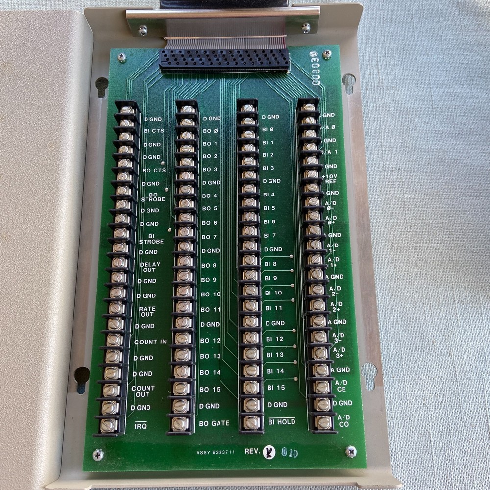 Vintage IBM Breakout Panel ISA PC Data Acquisition Control Adapter DACA 60 Pin