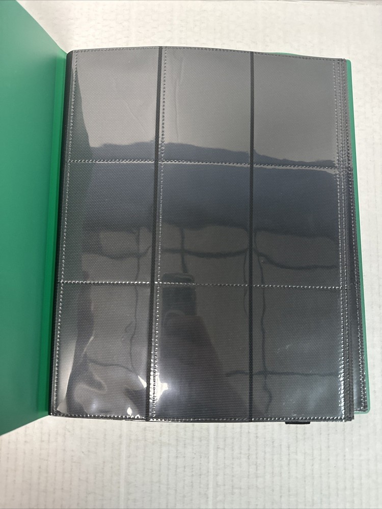 CardGuard Trading Card Folio 9 Pocket Side Loading Binder Green