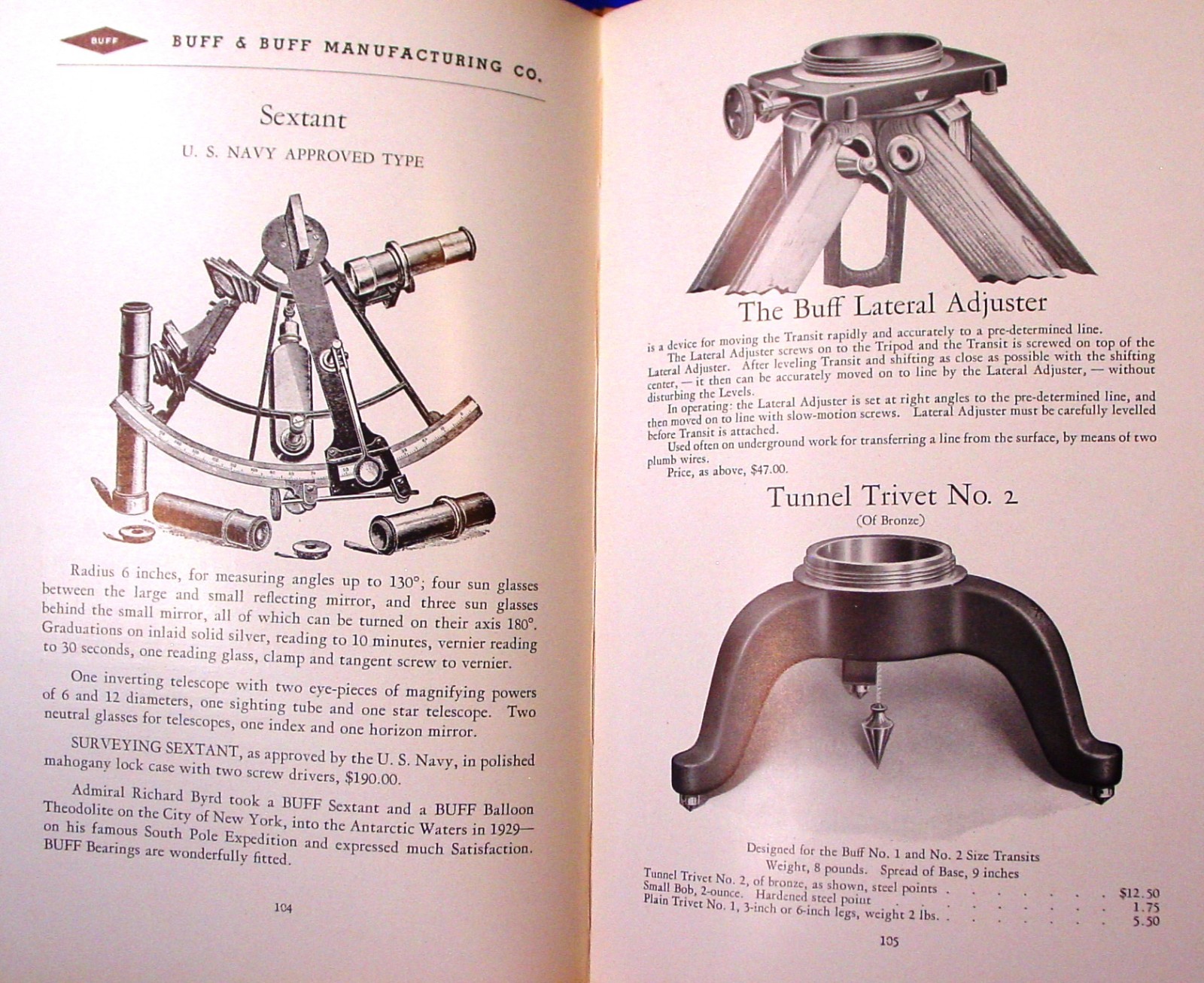 1938 Buff & Buff Surveying Insts. Catalog