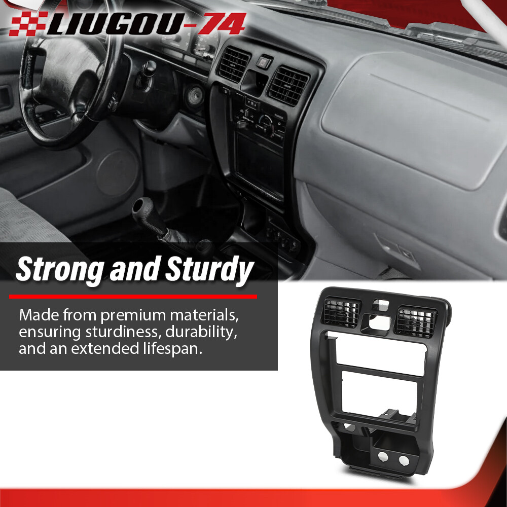 Center Dash Radio Trim Bezel Vents Black Fit For 1999-2002 Toyota 4Runner