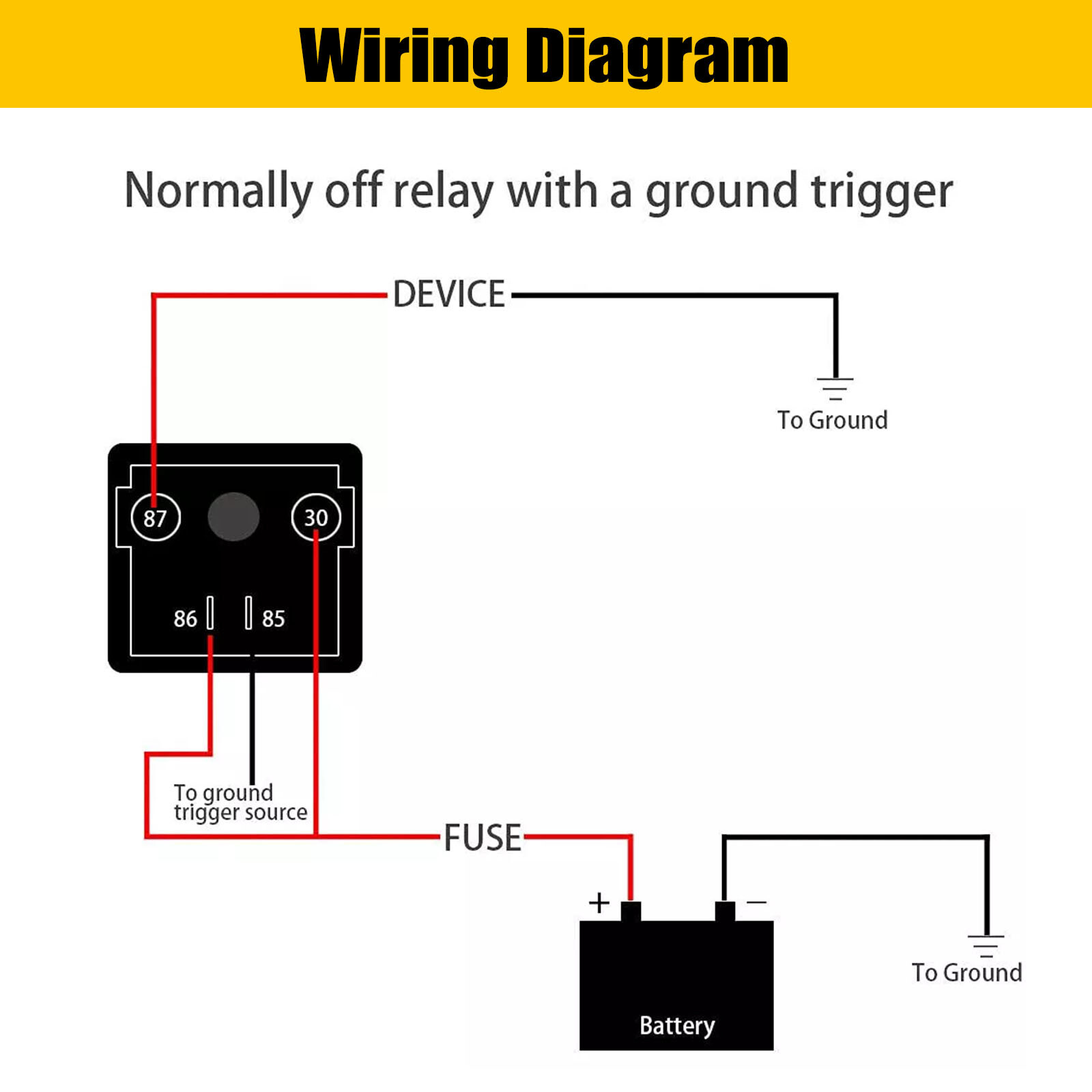 New 12V、DC 100 Amp 4 Pin Split Charge Continuous Duty SPST Relay For Car Starter