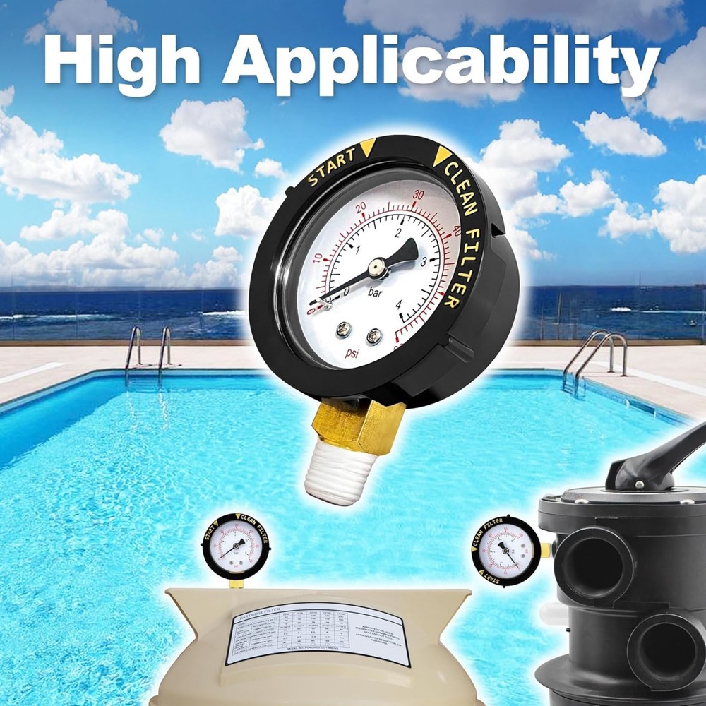 Pool Pressure Gauge 190058 Multiple Pool And For Spa Filter System Compatibility