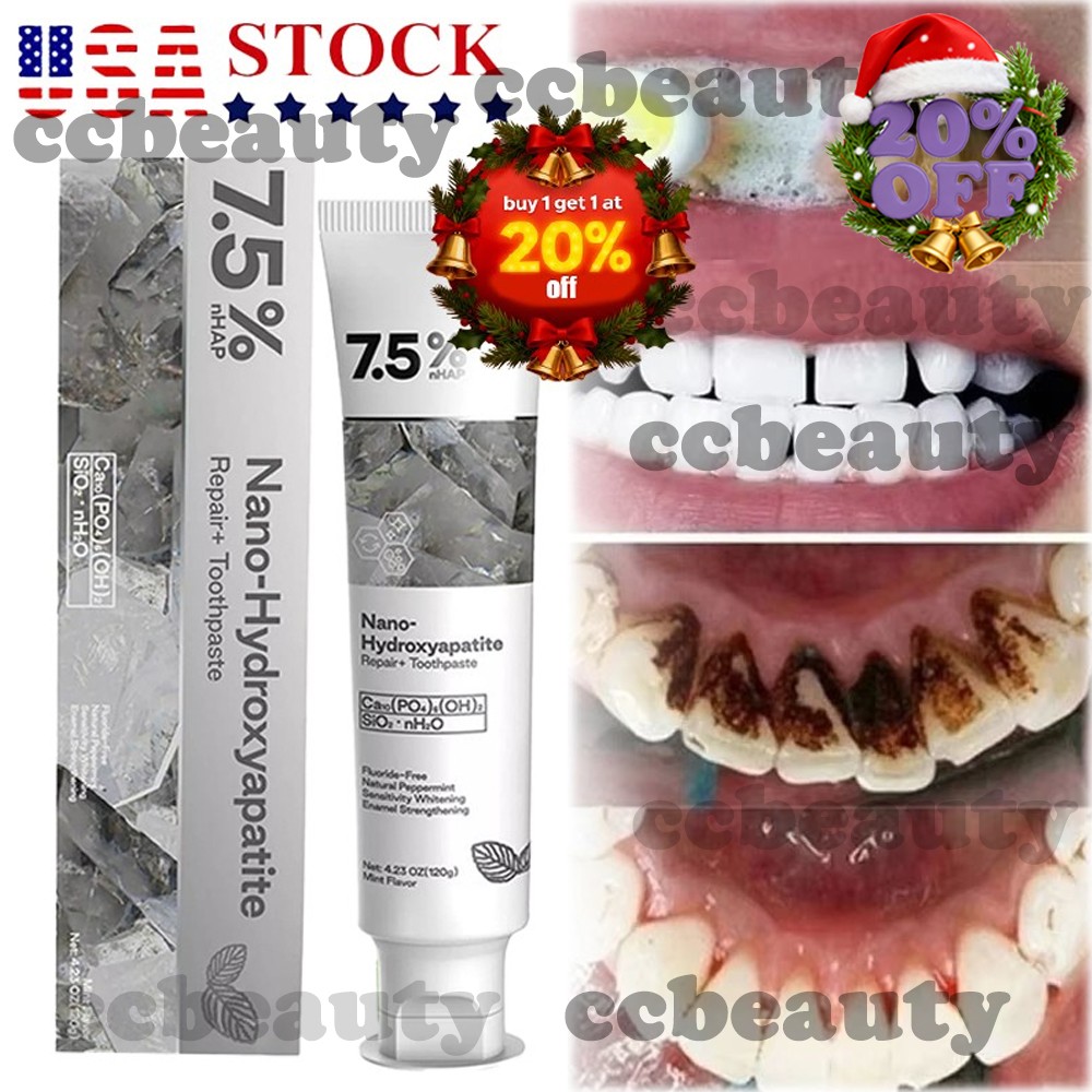 7.5% Hap Nano-Hydroxyapatite Toothpaste Remove Deep Clean 120g US