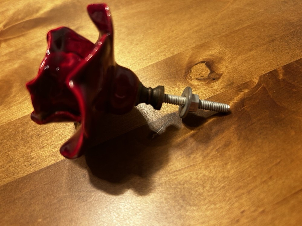 Red Rose Cabinet Nobs