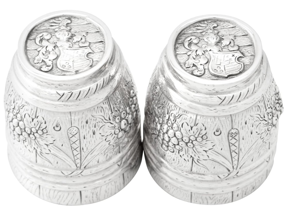 German Silver Beakers - Antique Circa 1900 218g