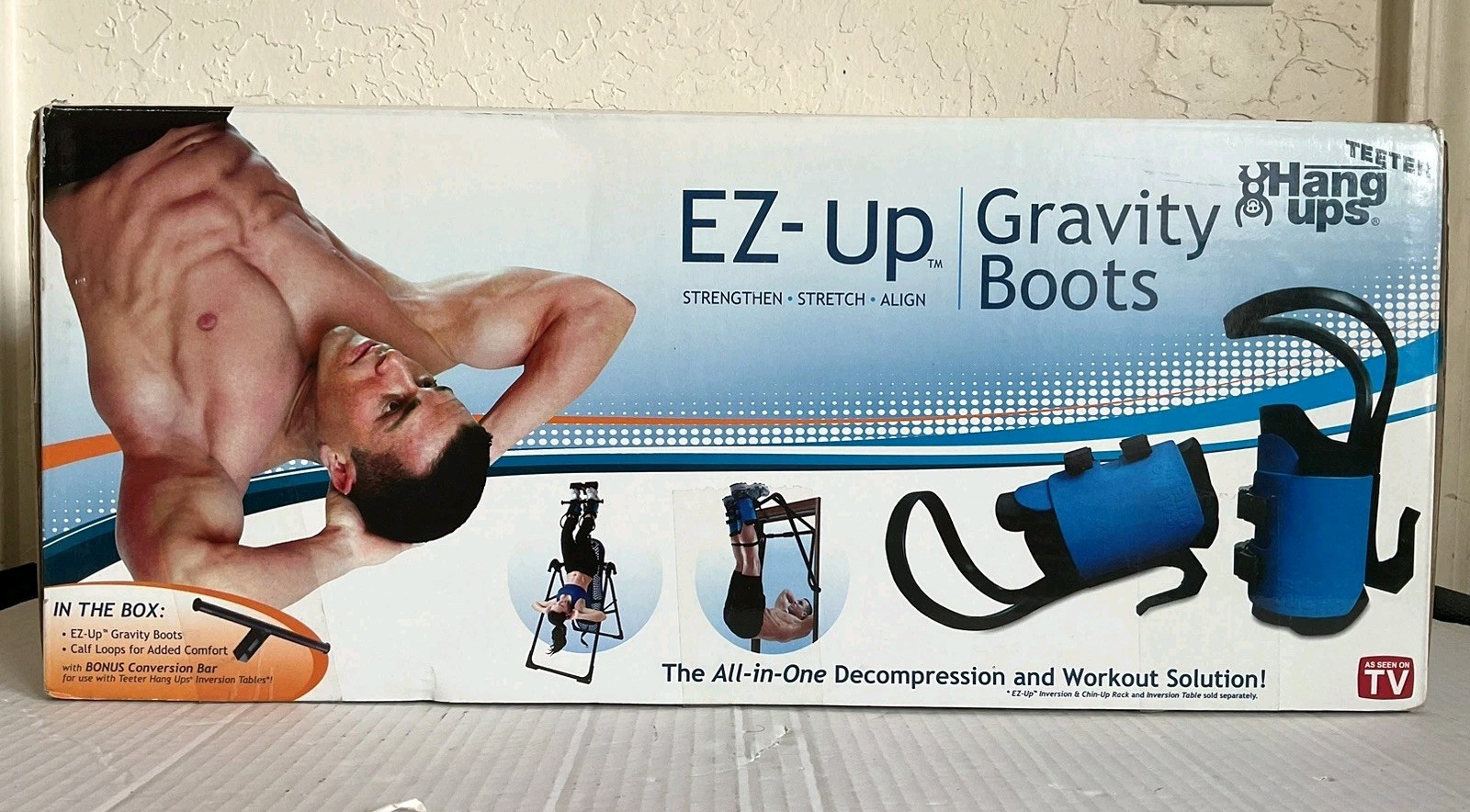 Teeter Hang Ups EZ-Up Gravity Boots Calf Loops With Conversion Bar Gym Training