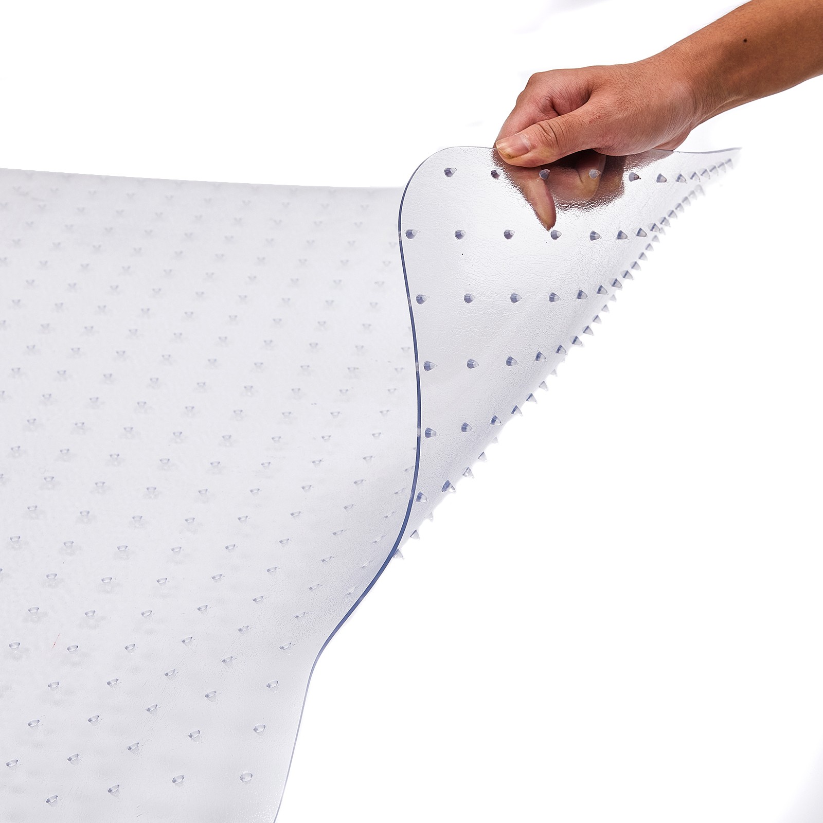 Office Chair Mat with Non-Slip Back - 48x30 Inch PVC Carpet Guard with Nail