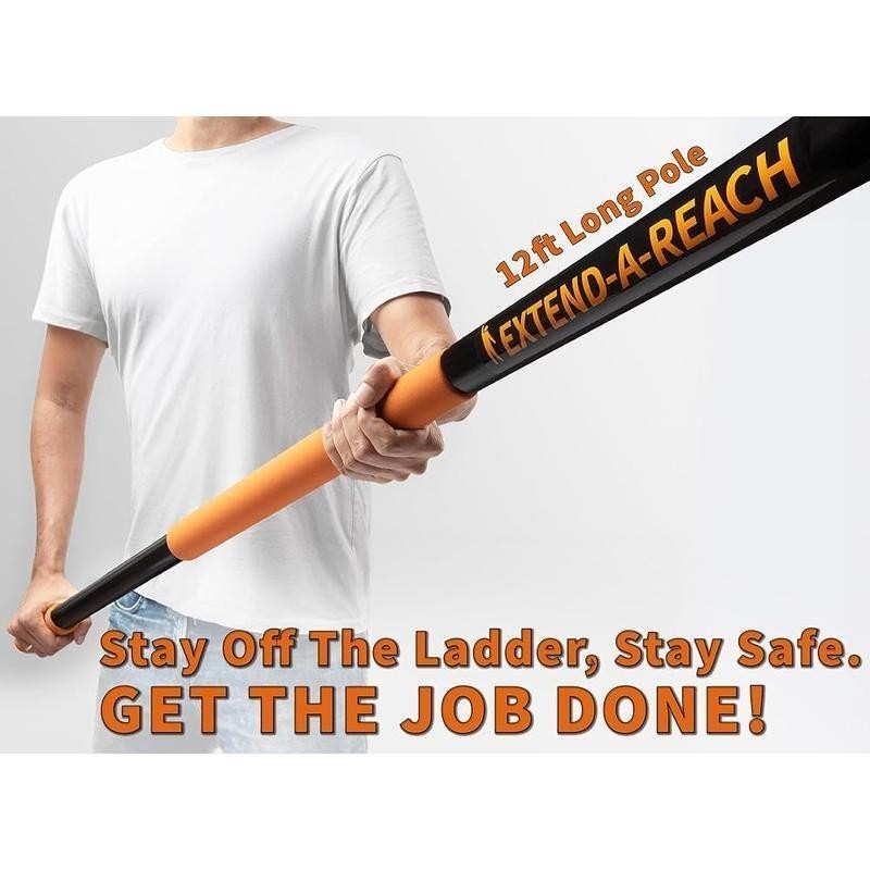 20ft High Reach Duster Kit Cobweb Feather Fan Ceiling Cleaner Telescopic Pole US